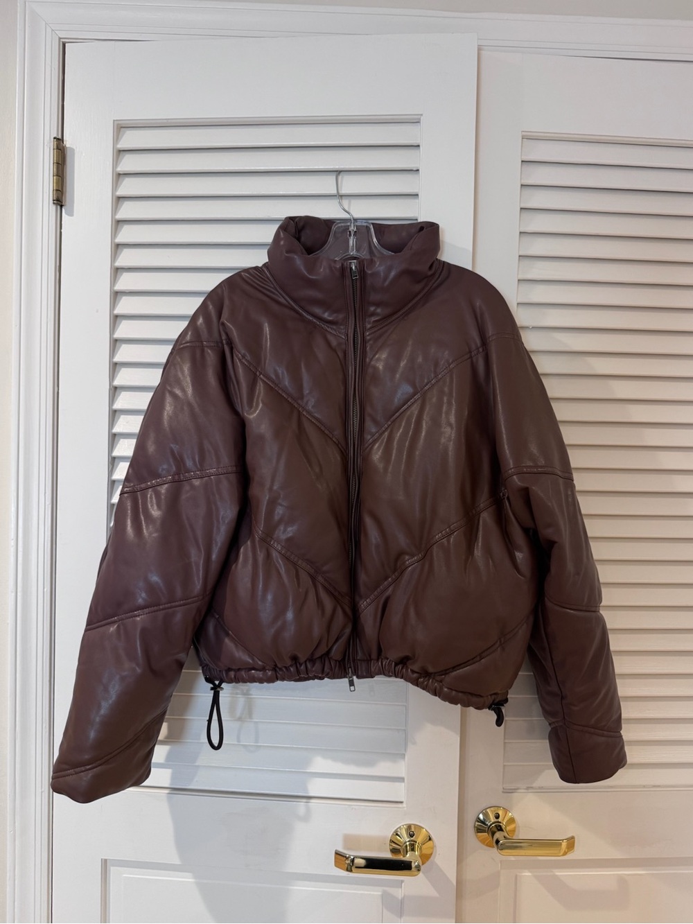 ALC Morrison faux leather high neck jacket